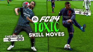 HOW TO DO 10 TOXIC SKILL MOVES in EA FC 24 [upl. by Nogaem]