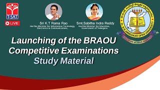 TSAT LIVE  BRAOU Launching of the BRAOU Competitive Examinations Study Material [upl. by Zoi]