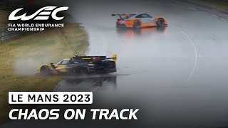 Chaos on Track as Rain Appears I 2023 24 Hours of Le Mans I FIA WEC [upl. by Sualokin]