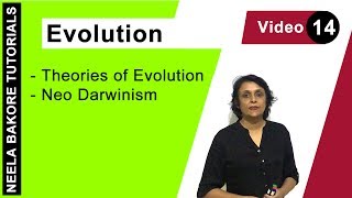 Evolution  NEET  Theories of Evolution  Neo Darwinism  Neela Bakore Tutorials [upl. by Schuster]