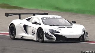 McLaren 650S GT3 in Action on Track  PURE TwinTurbo V8 Sounds [upl. by Ralina]