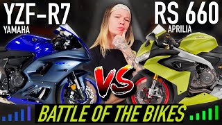 2024 Yamaha YZF R7 VS Aprilia RS 660  PROS AND CONS  Motorcycle Review [upl. by Bethesda]