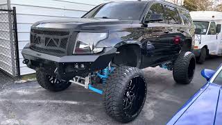 2016 Chevrolet Tahoe Lifted Loaded SEMA Custom Build 4x4 [upl. by Sunderland]