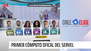 Primer cómputo oficial del Servel con el 188 de las mesas escrutadas  24 Horas TVN Chile [upl. by Idok]