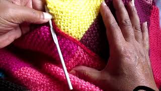 How to Knit multiple squares Blanket in a needle and join it using crochet [upl. by Eniluqaj]