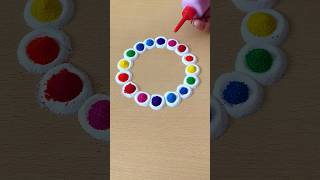 Simple Rangoli  Satisfying Rangoli  Easy Rangoli Tips and Tricks  ASMR rangoli satisfying asmr [upl. by Derry]