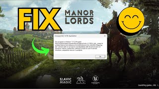 How To Fix Manor Lords Unsupported 16 Bit Application  Game Pass Launch Error [upl. by Nnyltak]