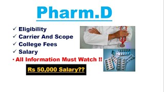 Pharm D Scope and salary in India [upl. by Ahsenak881]