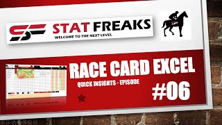 HORSE RACING EXCEL RACE CARD TEMPLATE EPISODE 06 QUICK INSIGHTS [upl. by Kristina289]