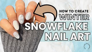 Snowflake Nail Art Tutorial  Dip Nail Ideas for Winter [upl. by Oderfigis234]