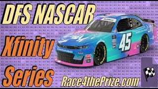 NASCAR DFS  Darlington Xfinity Series Picks  Saturday Show Part 1 postqualifying  51124 [upl. by Esylla]