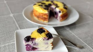 Easiest Blueberry Yogurt Cake  No Added Sugar No Oil No Flour  Gluten Free Recipe [upl. by Adahs]