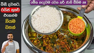 උයන්න බිසී නම් මෙන්න නියම විසදුම  Delicious Rice in Rice Cooker  Easy Rice Recipe [upl. by Quick]