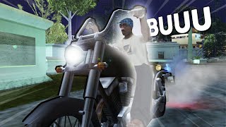 O CHAT TRANSFORMOU O CJ NO MOTOQUEIRO FANTASMA kkkkjjj  GTA SA CHAOS MOD PARTE 86 [upl. by Repip]