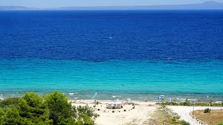 Afitos Beach Seen From Above  Afitos  Kassandra Halkidiki Greece [upl. by Adina]