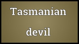 Tasmanian devil Meaning [upl. by Sommers]