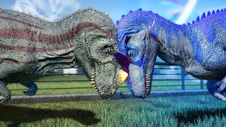 Allosaurus Vs Ceratosaurus  Jurassic World Evolution Dinosaur King Mod [upl. by Arretal]