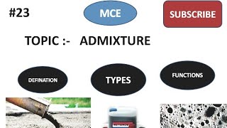 WHAT IS ADMIXTURE DIFFERENT TYPES OF ADMIXTURE AND THERE FUNCTION amp USESMISSIONCIVILENGINEERING [upl. by Ynnub]