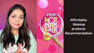 Nykaa Hot Pink Sale Haul  Nykaa Sale affordable makeup shopping [upl. by Arrec]