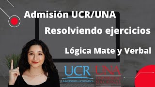 Práctica Admisión UCRUNA Resolviendo Ejercicios 20222023 [upl. by Senskell690]