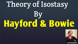 Theory of Isostasy by Hayford amp Bowiemodel and concept of Isostasyroom2 geography [upl. by Mcclenaghan404]