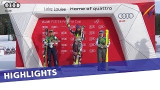 Highlights Tina Weirather claims the victory in Lake Louise SuperG  FIS Alpine [upl. by Aihsenek166]