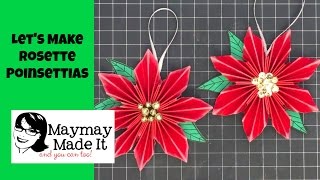 Rosette Poinsettias Tutorial [upl. by Ahsi995]