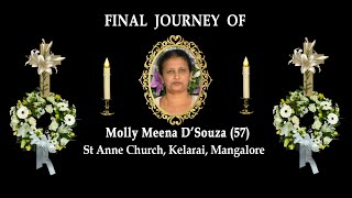 Final Journey of Molly Meena D’Souza 57 Neermarga Mangalore [upl. by Ordnazil347]