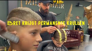 Permanent krullen met midfade Permanent Tutorial leren permanenten Permanent bij mannenjongens [upl. by Nerrad]