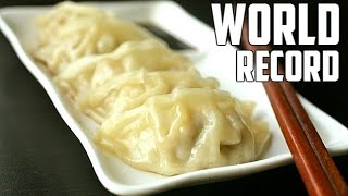 Most Dumplings Eaten in One Minute Guinness World Records [upl. by Vita]