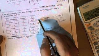 Estimated Mean Average Calculation for Grouped Frequency Table  Unit 1 GCSE Mathematics [upl. by Ephrayim]