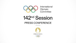 142nd IOC Session  Press Conference in French  23072024 [upl. by Ocana487]