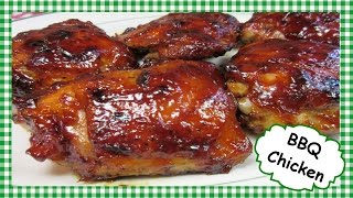 How to Make Easy BBQ Chicken in the Oven  Basic Barbecue Chicken Recipe [upl. by Asilej]