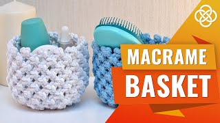 Macrame Basket DIY  Macrame DIY  Macrame Basket Tutorial [upl. by Idnis]