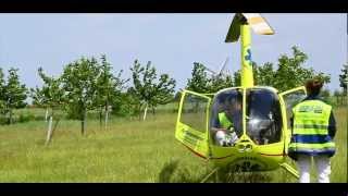 Robinson R44 Ambulanz Millich  Landeanflug  Start Full HD [upl. by Cello]