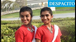 Despacito  Indian Classical Version  Bharathanatyam Dance Choreography  Nidhi and Neha [upl. by Lorens561]