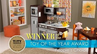 Childrens Uptown Espresso Play Kitchen  KidKrafts Award Winning Kids Kitchen [upl. by Anagrom]