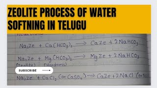 ZEOLITE PROCESS  PERMUTITS PROCESS OF WATER SOFTNING IN TELUGU ALL IN ONE CHANNEL [upl. by Nosde]