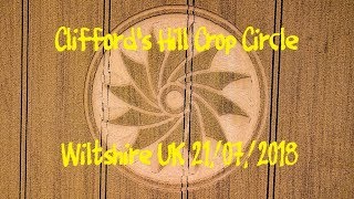 Crop Circle Cliffords Hill Nr Allington Wiltshire Reported 21st July [upl. by Einalem149]