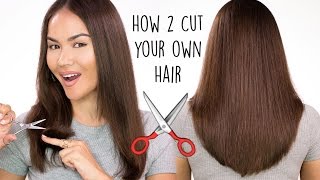 How To Cut Your Own Hair l DIY HAIRCUT TUTORIAL  Maryam Maquillage [upl. by Terrel455]