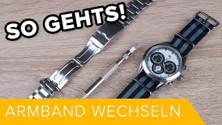 So Gehts Ein Uhrenarmband wechseln  DEUTSCH  TUTORIAL2  HD [upl. by Kaycee]