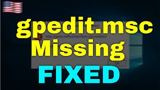 How to Fix gpeditmsc Missing Windows 11 [upl. by Eityak]