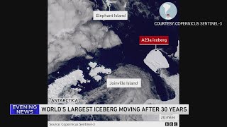 Worlds largest iceberg moving after 30 years [upl. by Underwood]