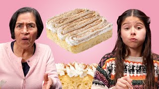 Latinos Try Crumbl Tres Leches Cake for the First Time  Crumbl [upl. by Acissehc459]