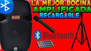 La mejor bocina amplificada usb bluetooth recargable barata [upl. by Anastatius]