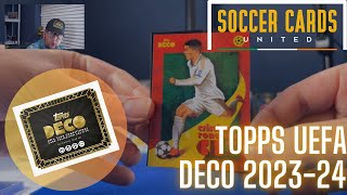 202324 Topps Deco UEFA Club Competitions Soccer Unboxing  Real Madrid Legend Auto [upl. by Carthy]