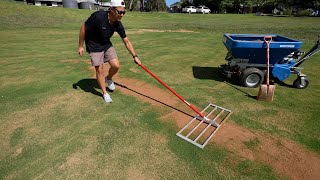 Topdressing and Levelling My Tiftuf Bermuda Lawn [upl. by Malvino310]