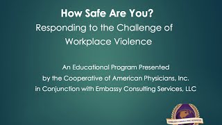 Workplace Violence Responding to the Challenges Free Webinar [upl. by Adnawed]