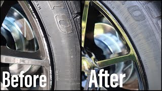 How to Repair Curb Rash on Wheels Black Rim [upl. by Eirrac]