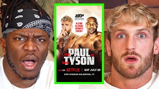 KSI amp Logans IMMEDIATE REACTION to Jake Paul Vs Mike Tyson [upl. by Angel242]